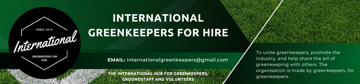 international, greenkeepers, for, hire, banner, advert,
